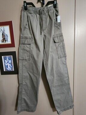 Y2K Utility Cargo Pants | Wide Leg Drawstring‎ Pants | No Boundaries | XS 27